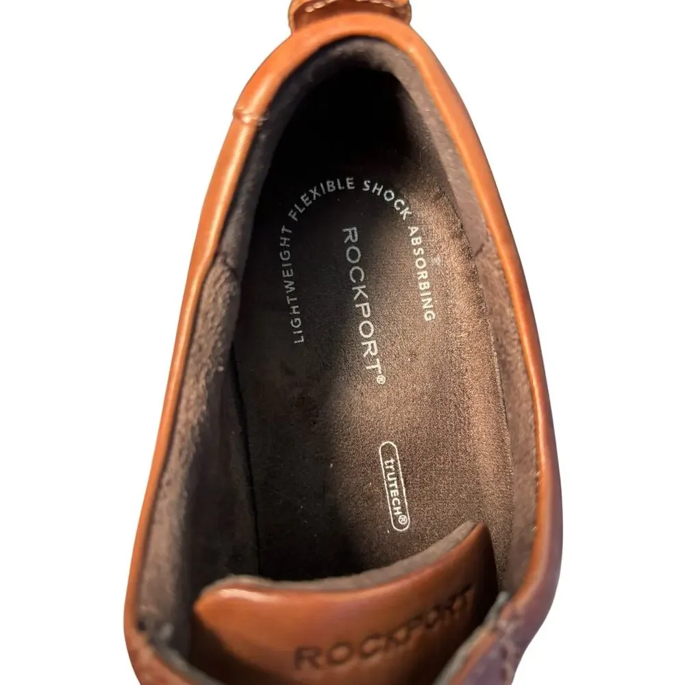 Rockport Brown Leather Oxford Comfort‎ Shoes Mens Size 10 Lug Sole Casual Dress